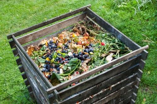Sorting recyclable materials at a local transfer station in northwest London
